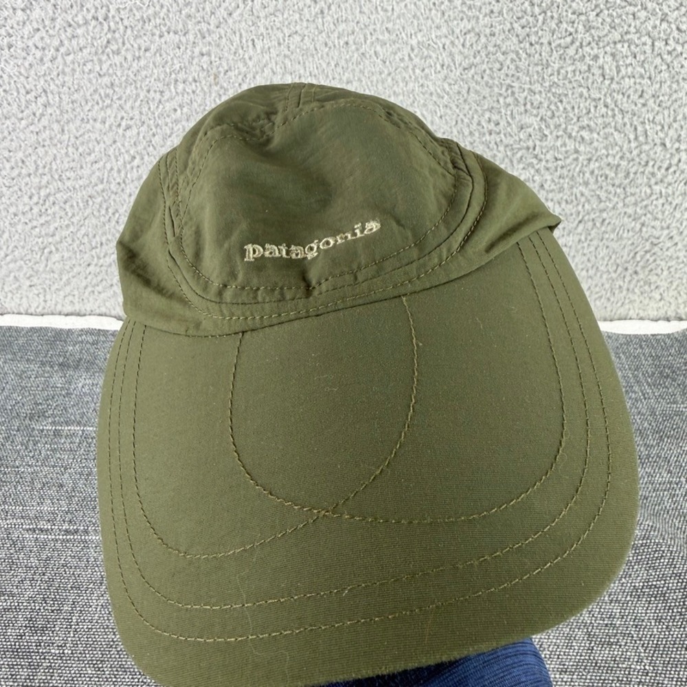 Patagonia Duckbill Cap Men Small Olive Green Nylon Packable Hat 28807
